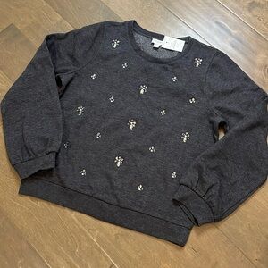 J Crew embellished sweatshirt NWT new with tags size small